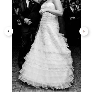 Unaltered vintage-inspired beaded wedding dress